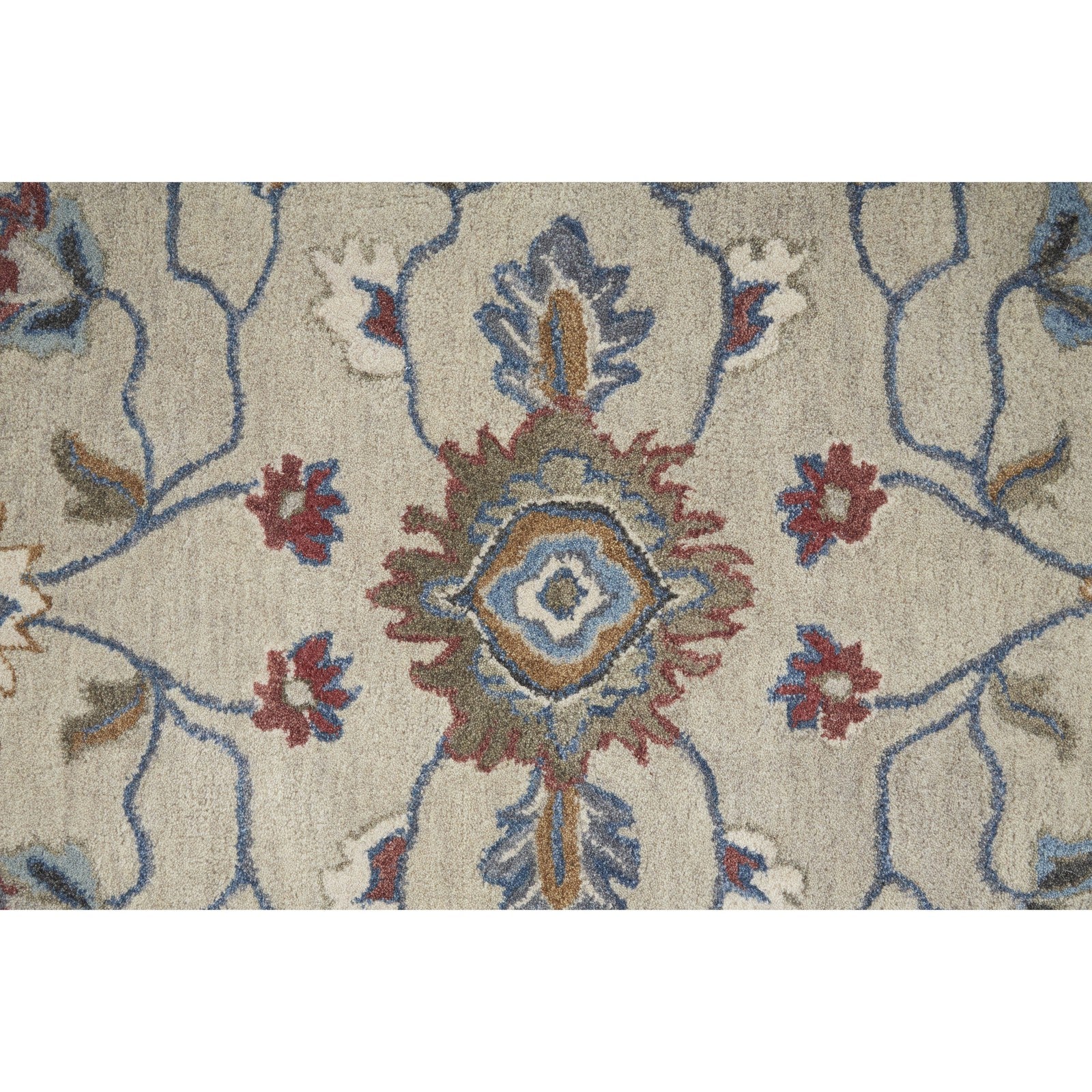 Feizy Rylan 8642F Transitional Oriental in Ivory/Taupe/Blue