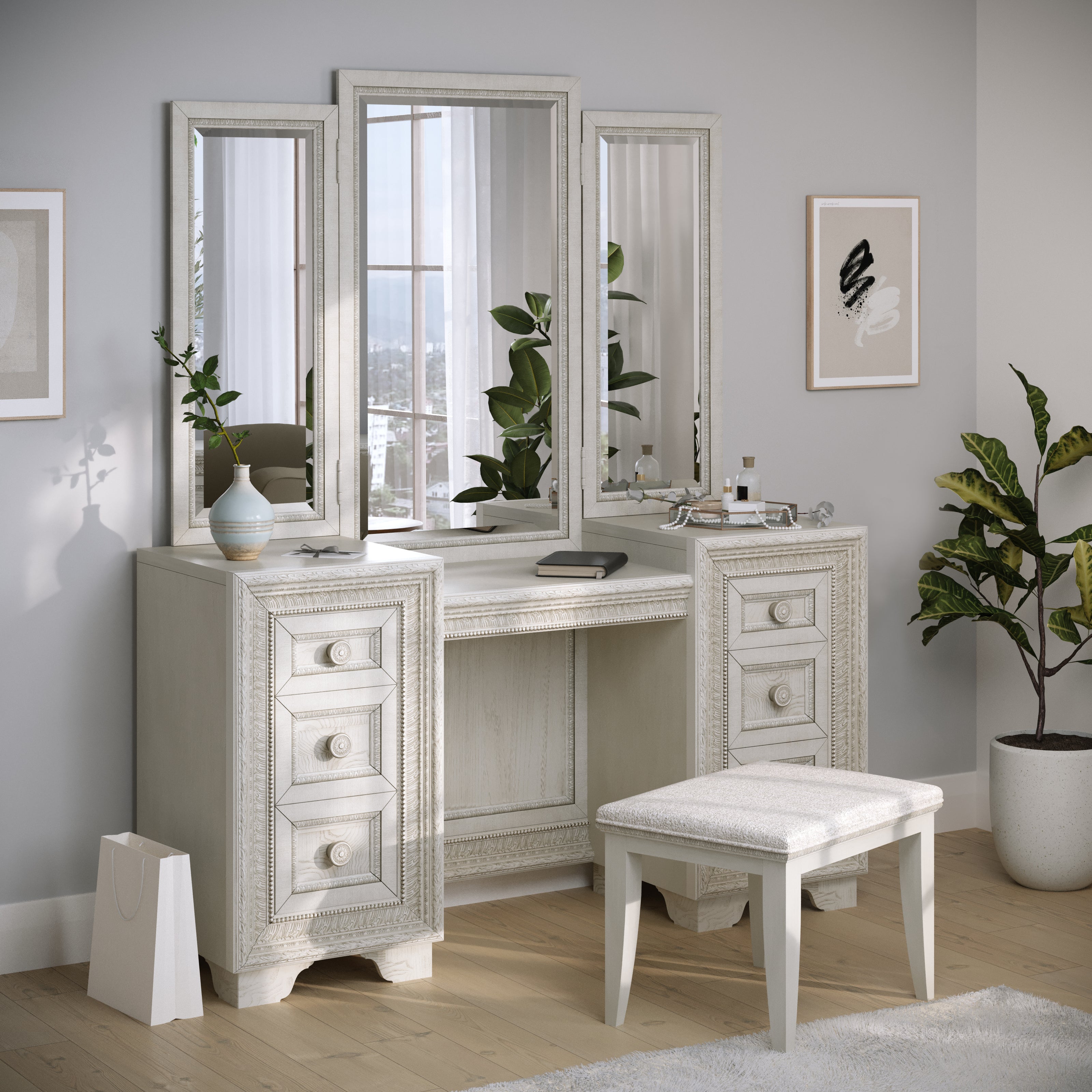 Pulaski Furniture Camila 7 Drawer Vanity