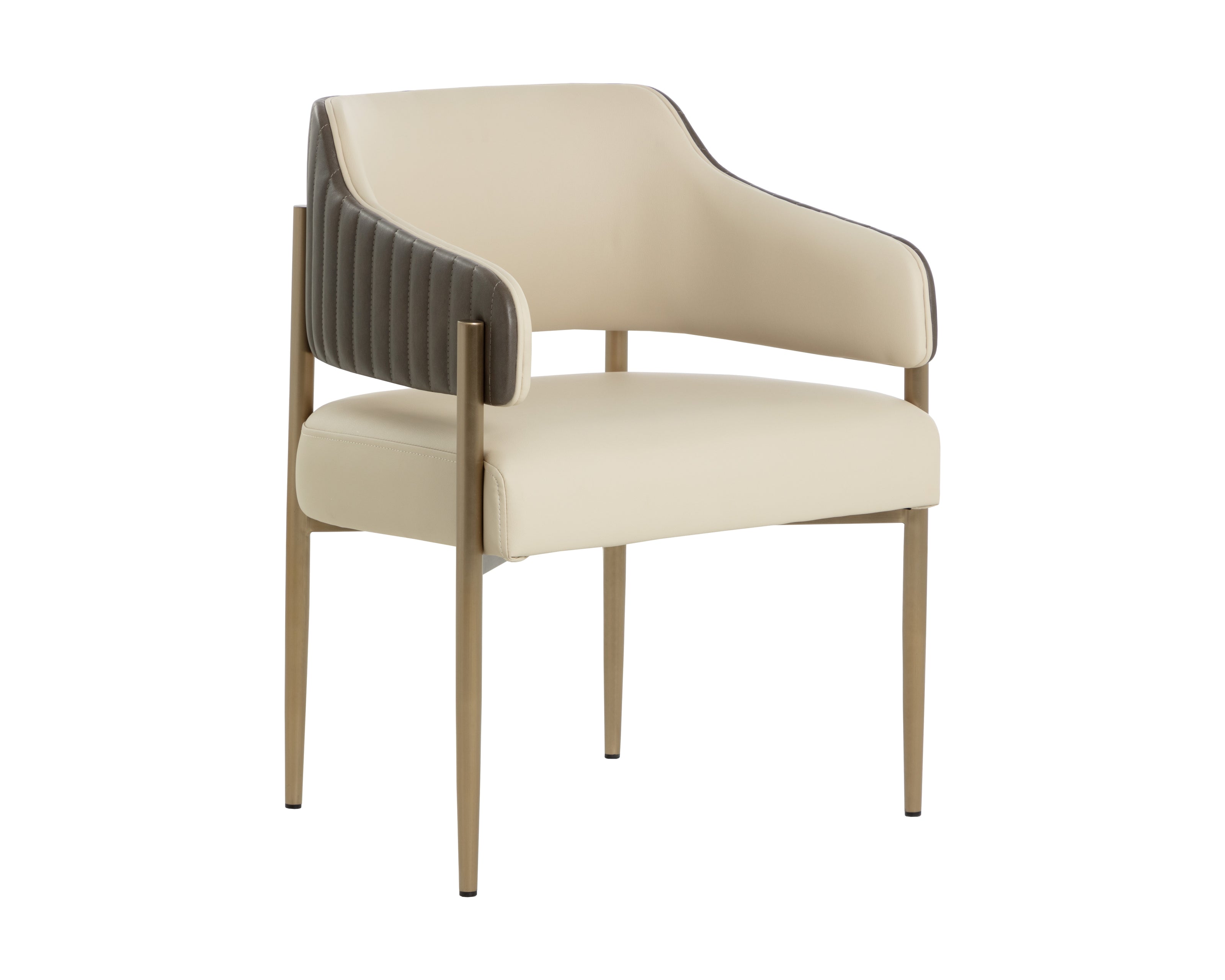 Sunpan Tova Dining Armchair - Dillon Cream / Bravo Ash