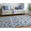 Feizy Mynka 39ICF Transitional Diamond in Blue/Ivory