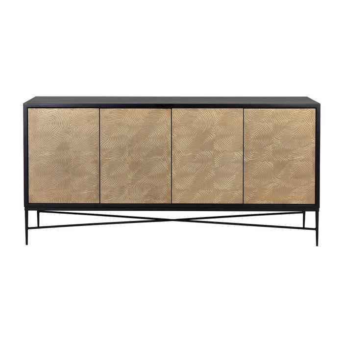 Sunpan Algarve Sideboard - Black / Champagne Gold