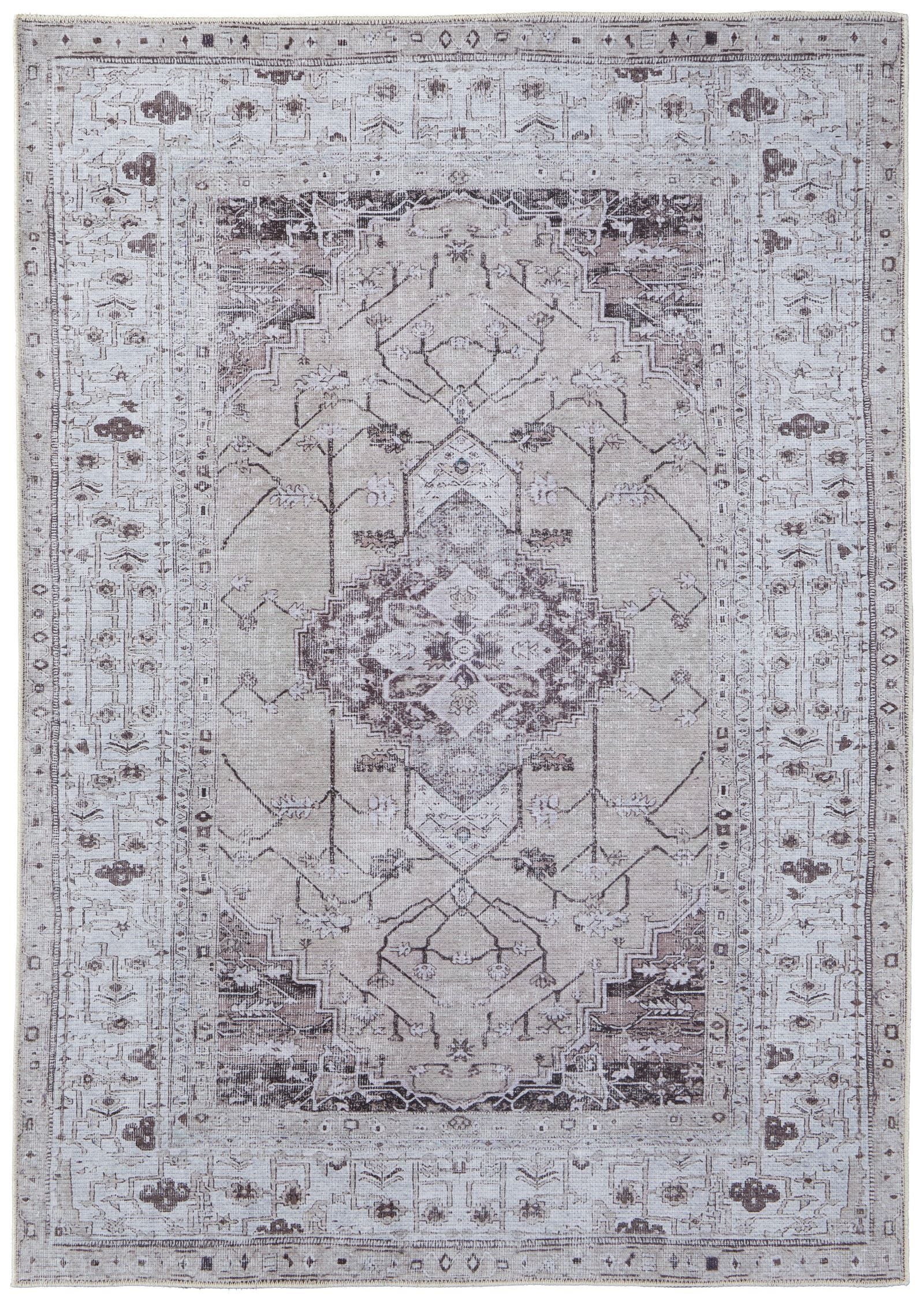 Feizy Percy 39PAF Rug in Beige/Ivory