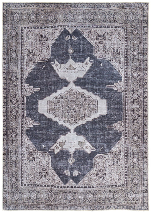 Feizy Percy 39PBF Rug in Charcoal/Ivory