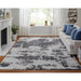 Feizy Zarah 8917F Modern Abstract Rug in Ivory/Gray/Blue