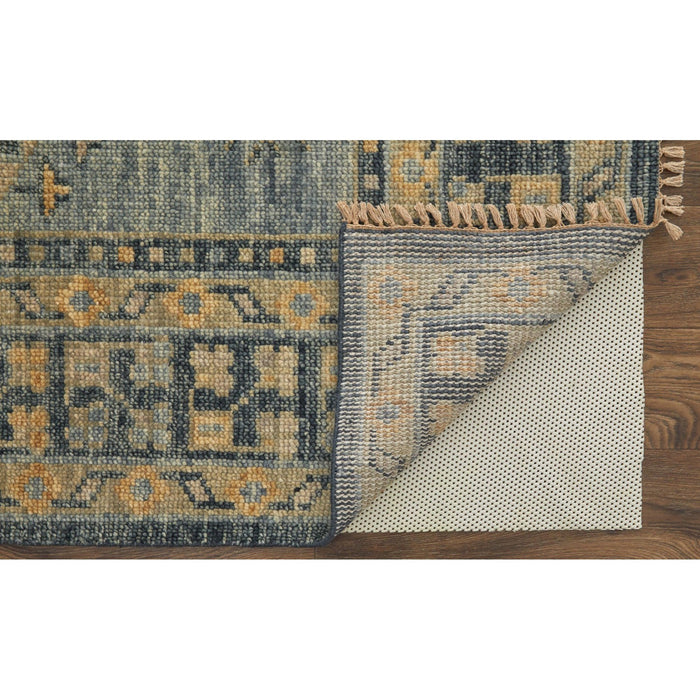 Feizy Fillmore 6941F Transitional Medallion Rug in Blue/Gray