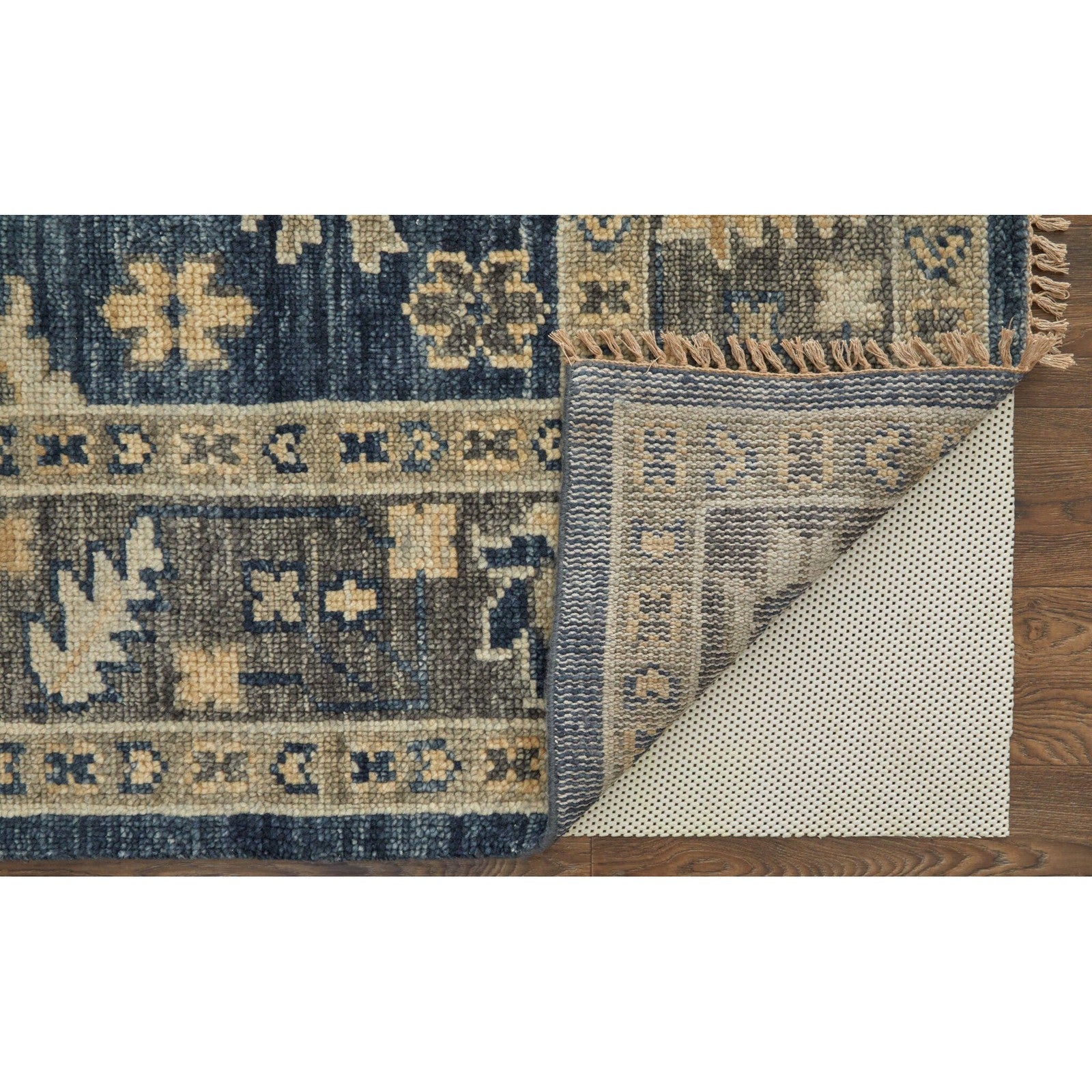 Feizy Fillmore 6954F Traditional Floral & Botanical Rug in Blue/Gray