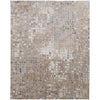 Feizy Laina 39G0F Transitional Geometric in Tan/Ivory/Blue