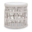 Sunset West Dana End Table with Honed Carrara Marble Top