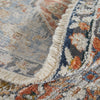 Feizy Kaia 39HXF Transitional Medallion in Orange/Ivory/Blue