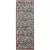 Feizy Kaia 39HRF Transitional Floral & Botanical in Blue/Orange/Ivory