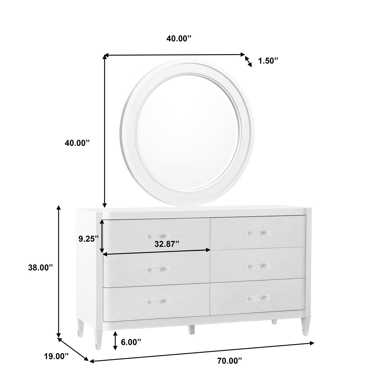 Pulaski Furniture Zoey Round Beveled Mirror