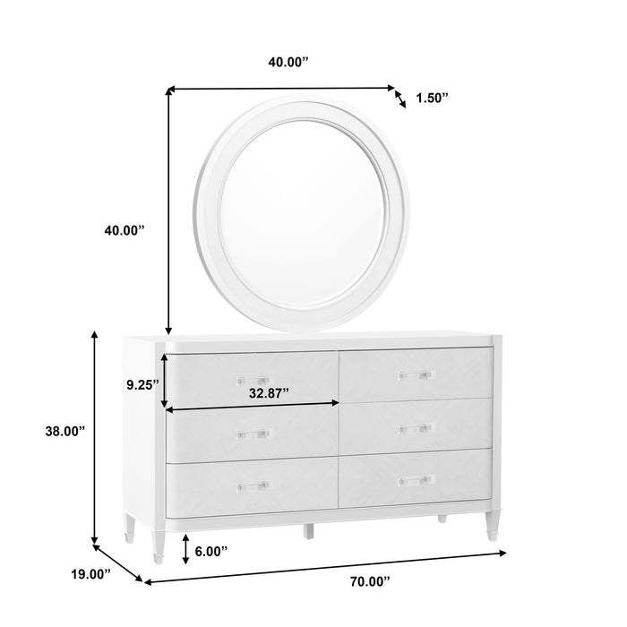 Pulaski Furniture Zoey Round Beveled Mirror