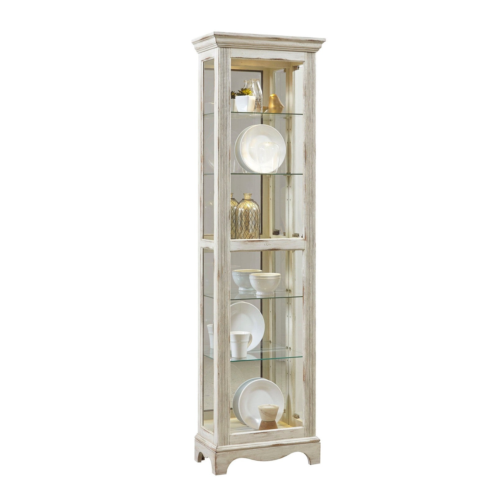 Pulaski Furniture PFC Curios Single Side Entry 5 Shelf Curio Cabinet