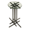 Pulaski Furniture Accents Glass Top Spot Table with Metal Base Pedestal