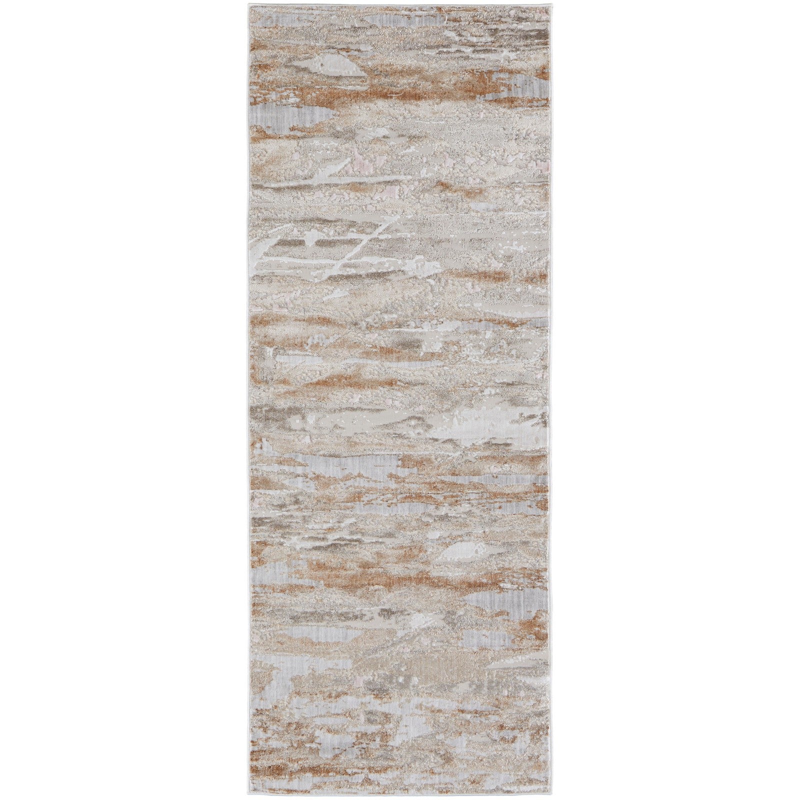 Feizy Laina 39G5F Transitional Abstract in Tan/Ivory