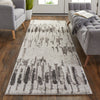 Feizy Vancouver 39FIF Modern Abstract in Ivory/Brown/Gray