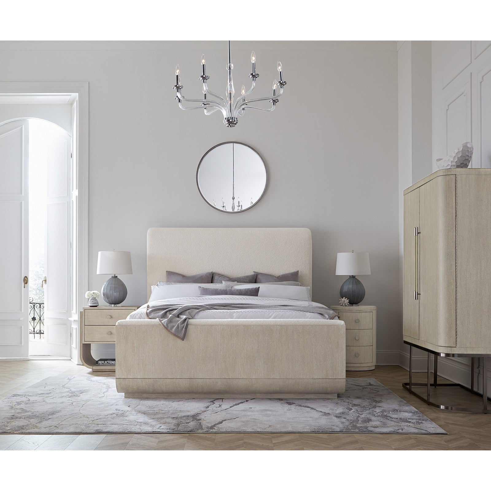 Hooker Furniture Modern Mood Two Drawer Nightstand - Round Shape
