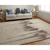 Feizy Anya 8882F Transitional Abstract Rug in Ivory/Brown/Taupe