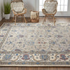 Feizy Rylan 8640F Transitional Oriental in Taupe/Ivory/Blue