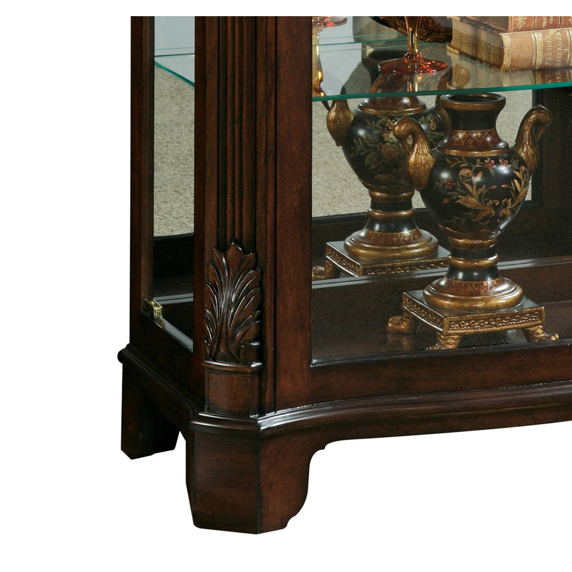 Pulaski Furniture PFC Curios Distinguished Carved 3 Shelf Curio Cabinet