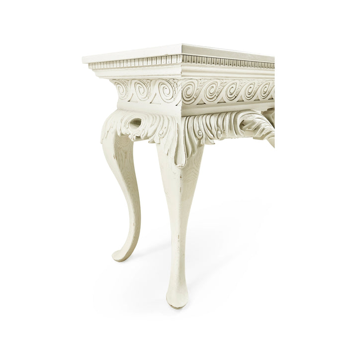 Jonathan Charles Incus Carved Console with Wood Top 496151