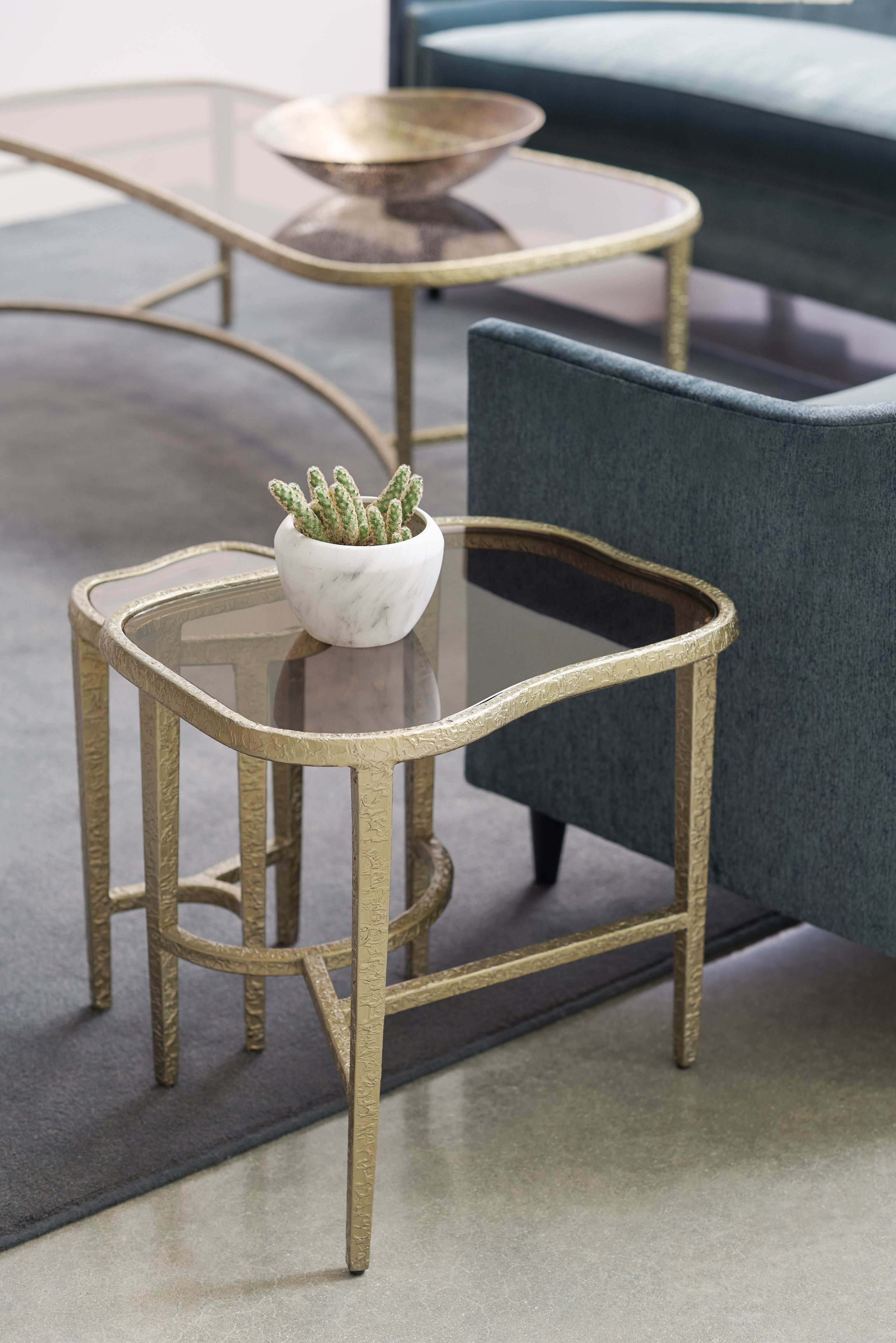 Caracole Edge Occasional Contour End Table DSC