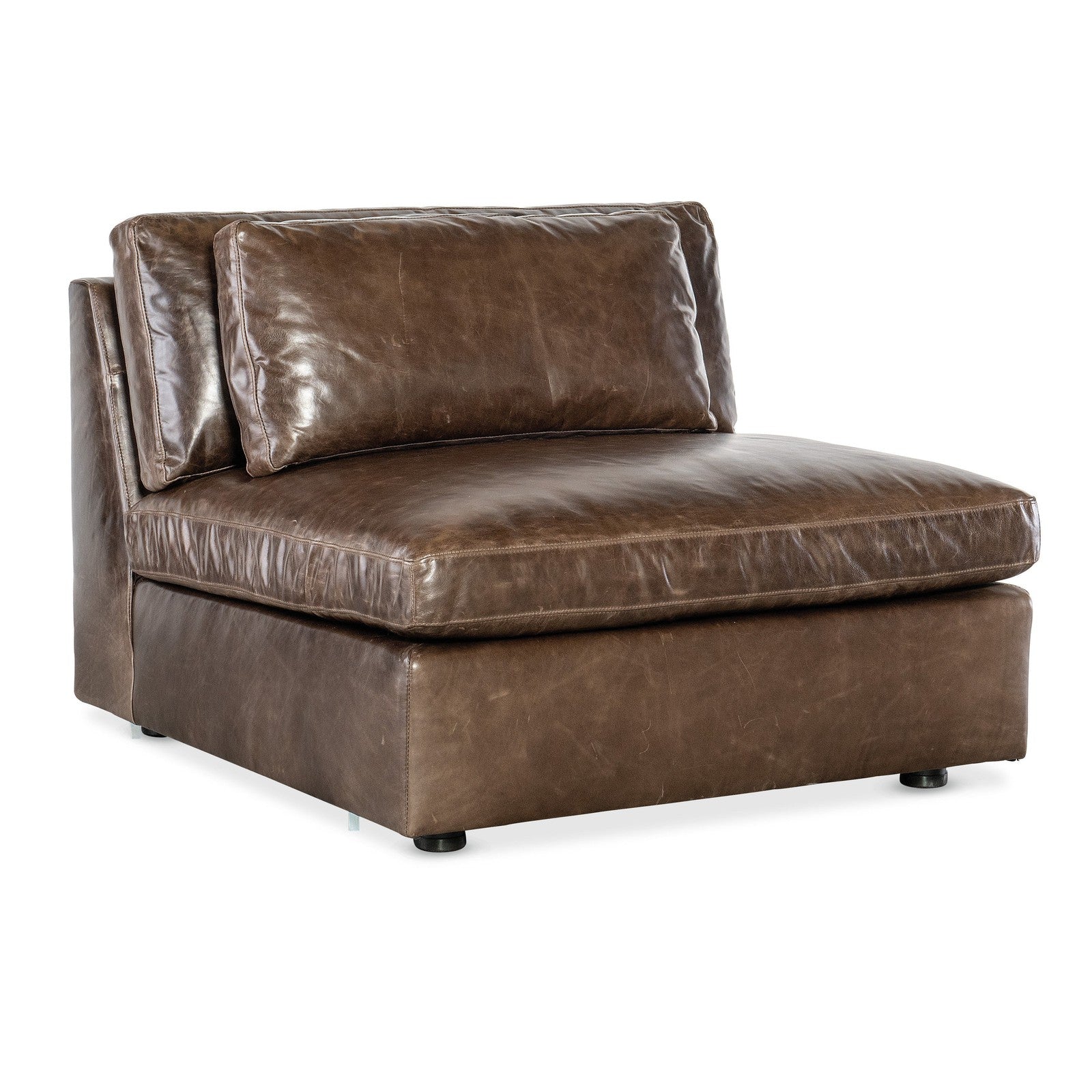 M Furniture Wilder 6 Piece Leather Sectional