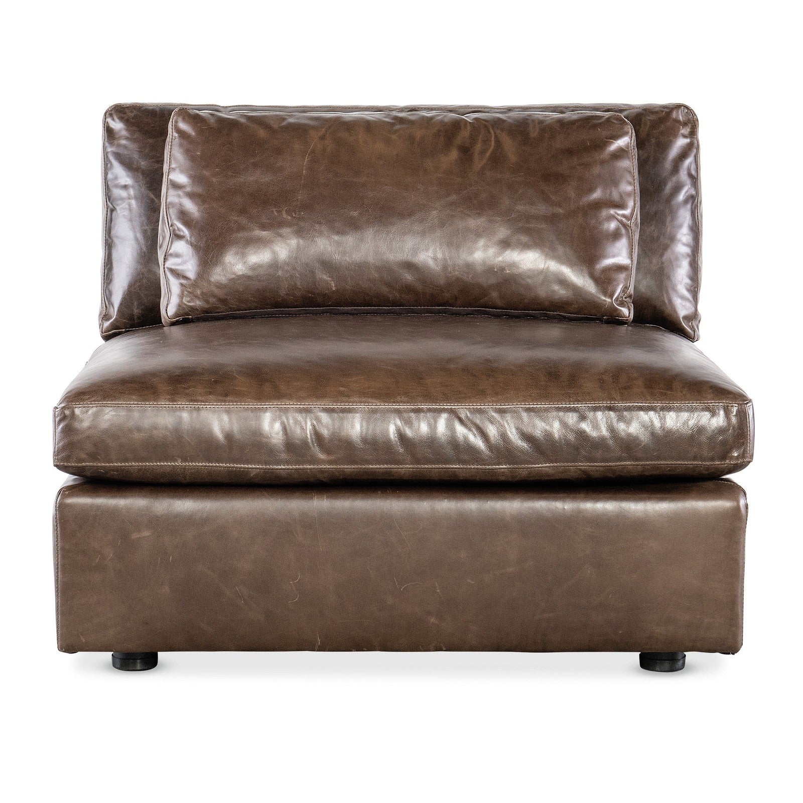 M Furniture Wilder 6 Piece Leather Sectional