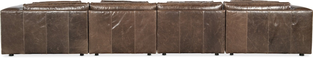 M Furniture Wilder 6 Piece Leather Sectional