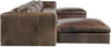 M Furniture Wilder 6 Piece Leather Sectional