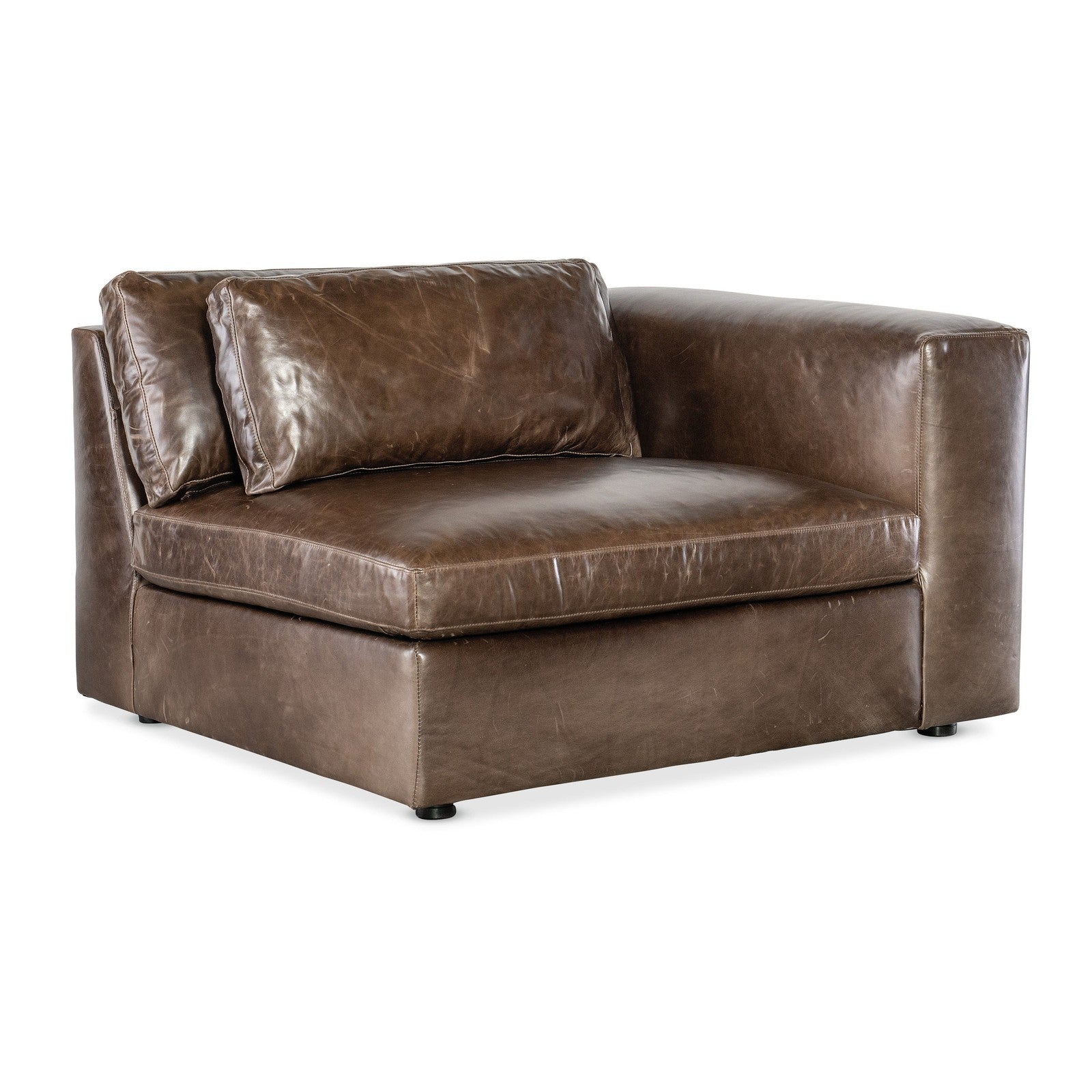 M Furniture Wilder 6 Piece Leather Sectional