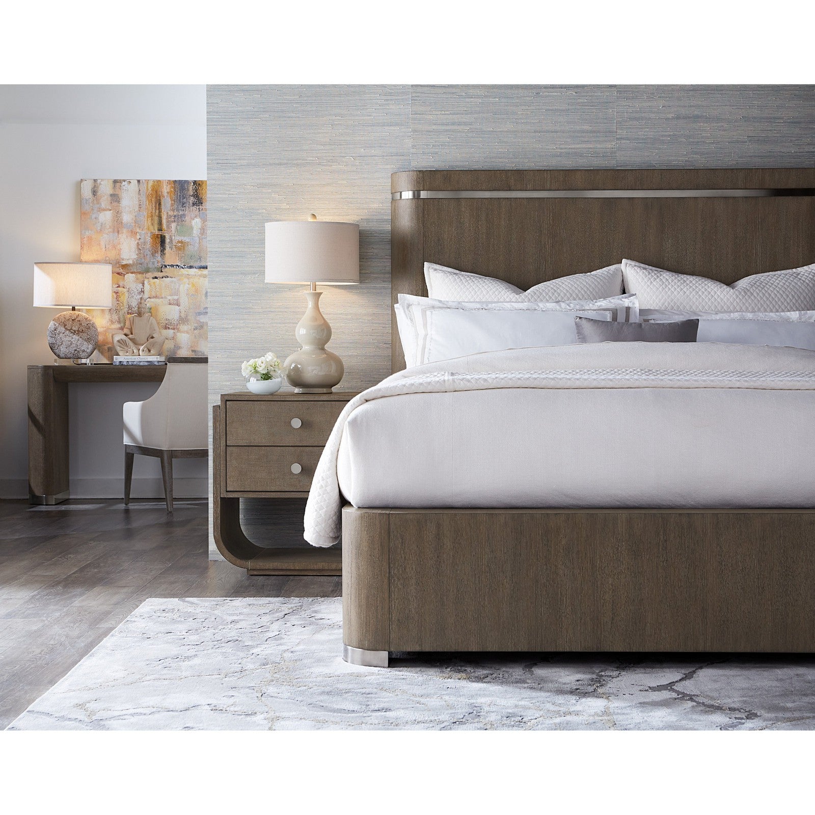 Hooker Furniture Modern Mood Two Drawer Nightstand - Round Shape