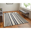 Feizy Maguire 8901F Transitional Abstract Rug in Ivory/Black