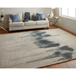 Feizy Anya 8882F Transitional Abstract Rug in Ivory/Blue/Gray