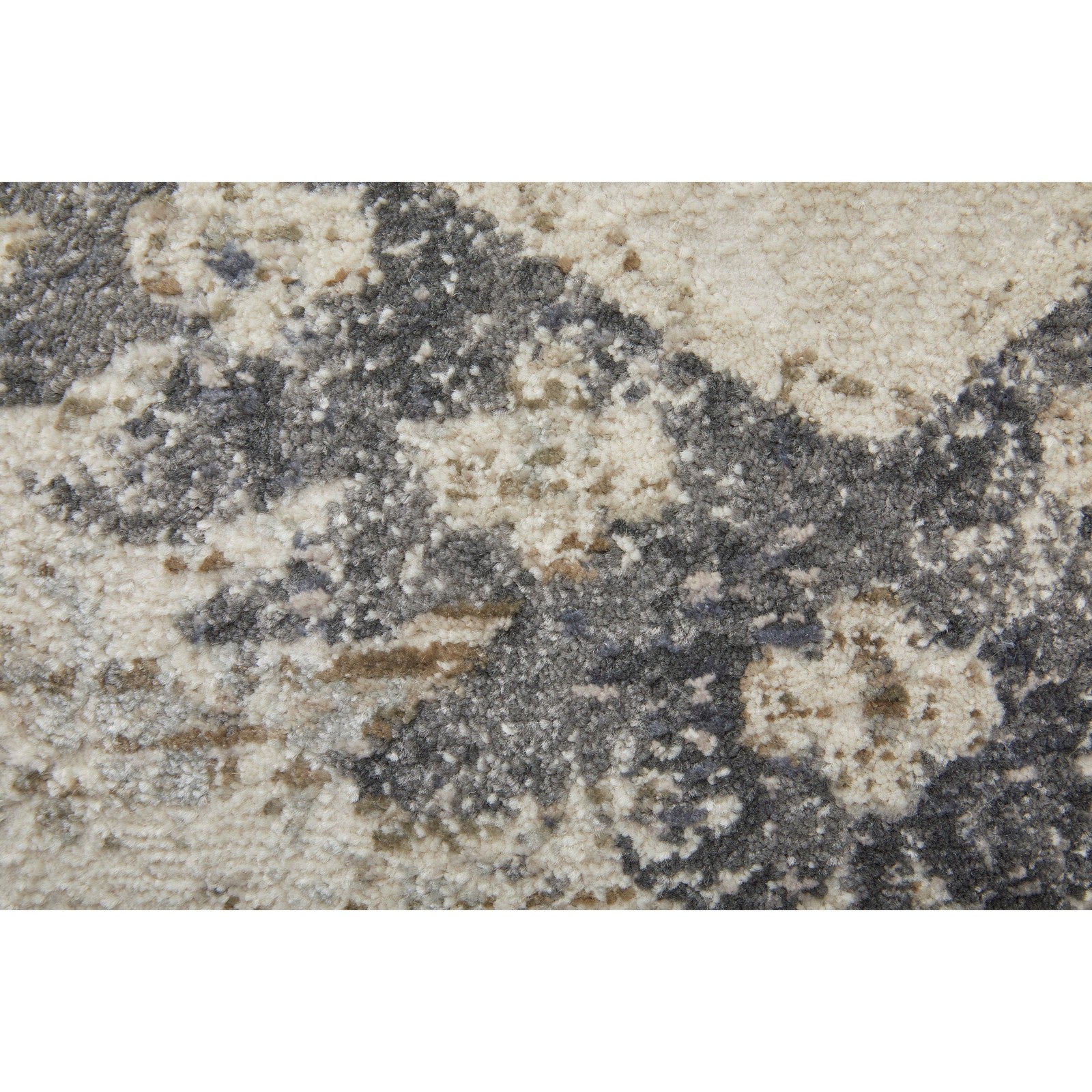 Feizy Kano 39LJF Transitional Distressed Rug in Ivory/Taupe/Gray