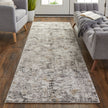 Feizy Vancouver 39FHF Modern Abstract in Ivory/Gray/Brown