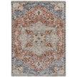 Feizy Kaia 39HXF Transitional Medallion in Orange/Ivory/Blue