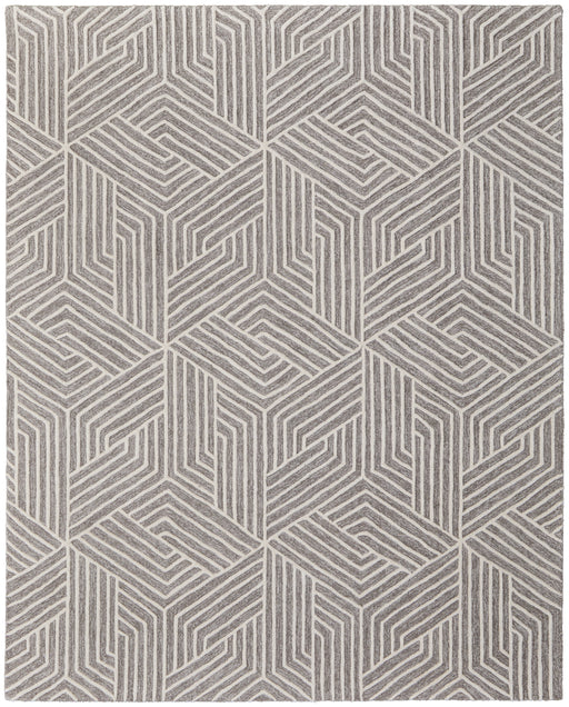 Feizy Lytton T8010 Rug in Gray/Cream