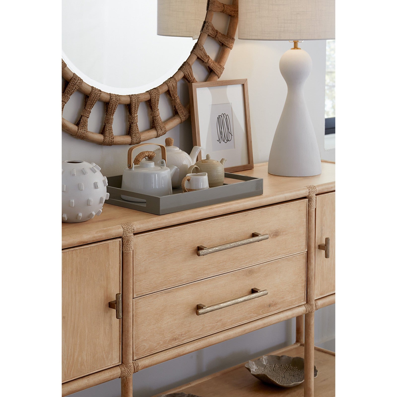 Hooker Furniture Retreat Pole Rattan Sideboard