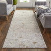 Feizy Vancouver 39FHF Modern Abstract in Ivory/Gray/Tan