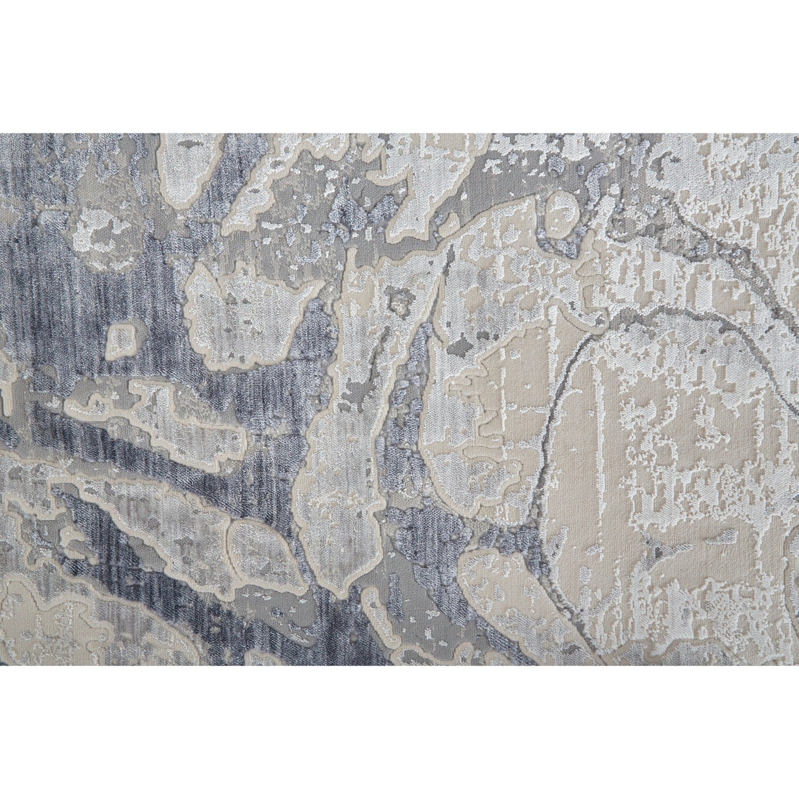Feizy Laina 39G8F Transitional Abstract in Ivory/Blue