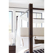 Hooker Furniture Retreat Pole Rattan Upholstered Poster Bed w/Canopy