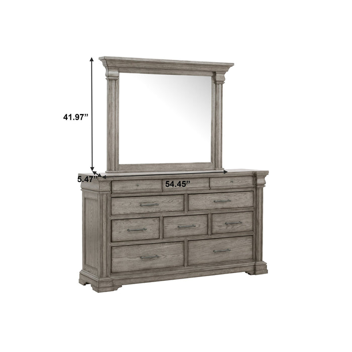 Pulaski Furniture Madison Ridge 10 Drawer Dresser and Framed Mirror