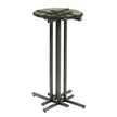 Pulaski Furniture Accents Glass Top Spot Table with Metal Base Pedestal