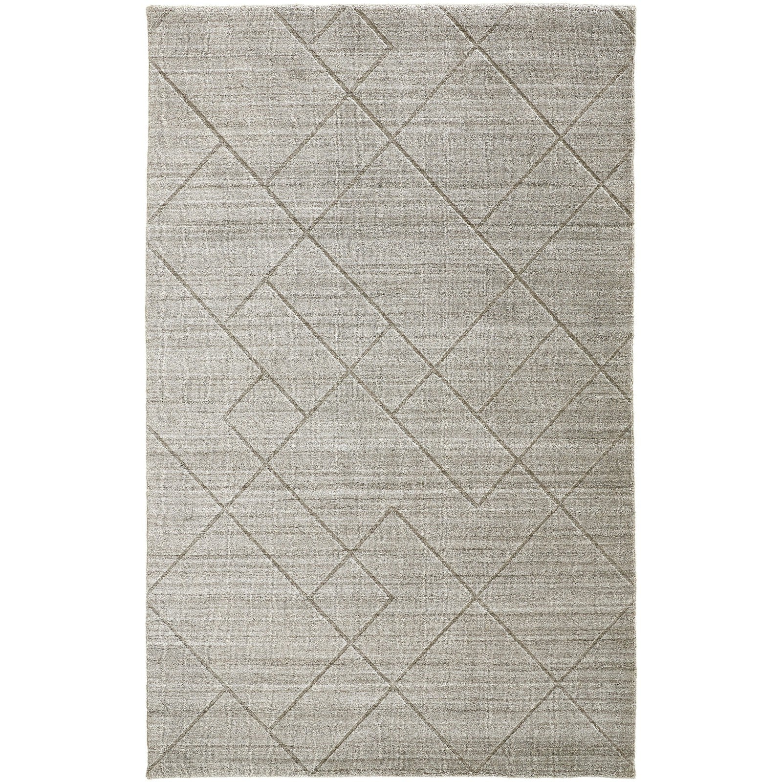 Feizy Redford 8848F Transitional Solid in Ivory/Silver