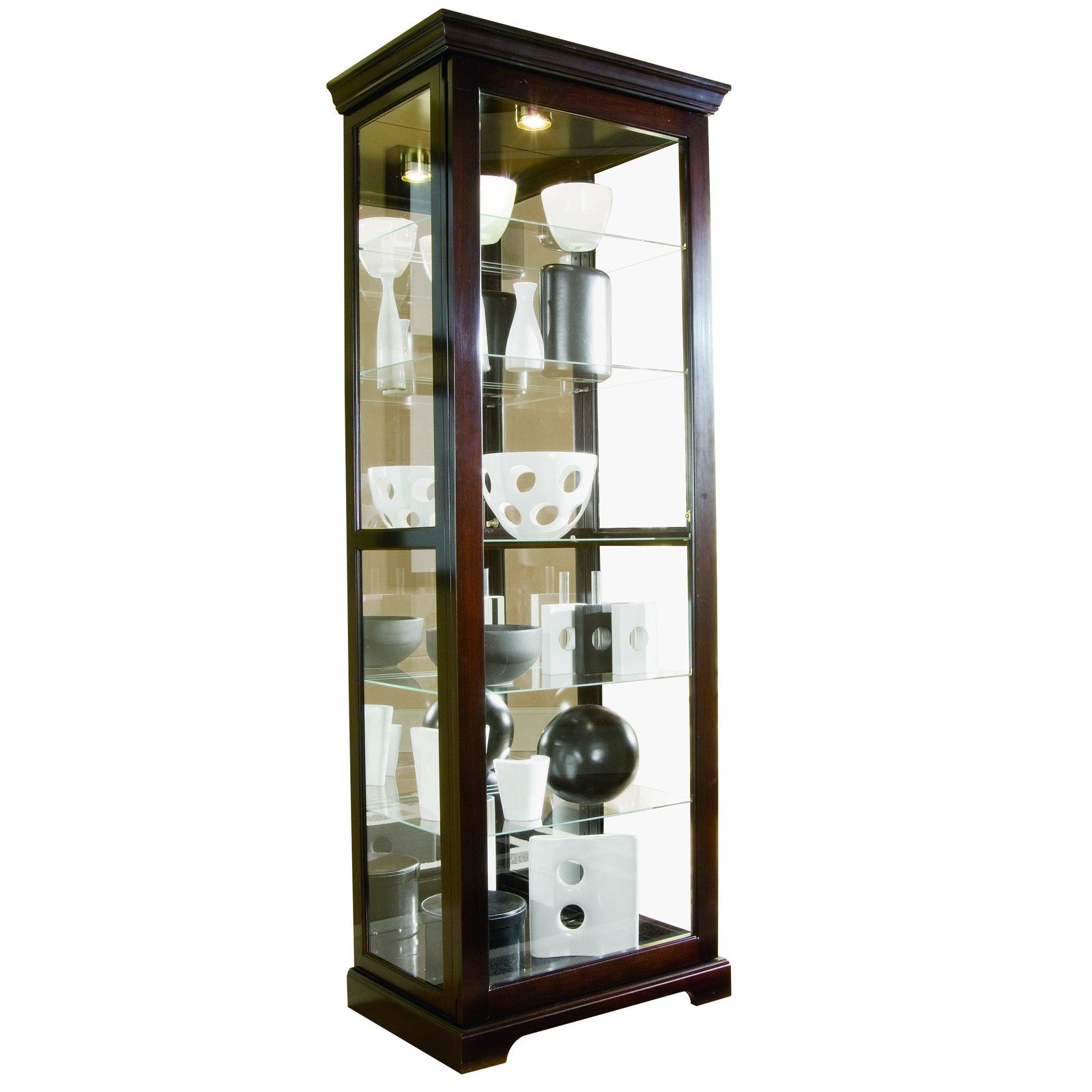 Pulaski Furniture PFC Curios Tall 5 Shelf Curio Cabinet-Sliding Door