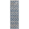 Feizy Mynka 39ICF Transitional Diamond in Blue/Ivory