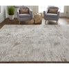 Feizy Vancouver 39FHF Modern Abstract in Ivory/Gray/Tan