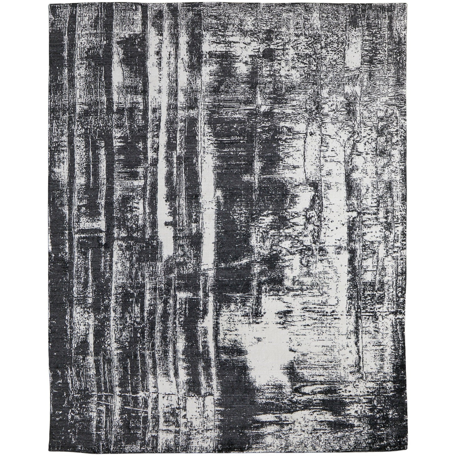 Feizy Coda 8929F Modern Abstract Rug in Black/White