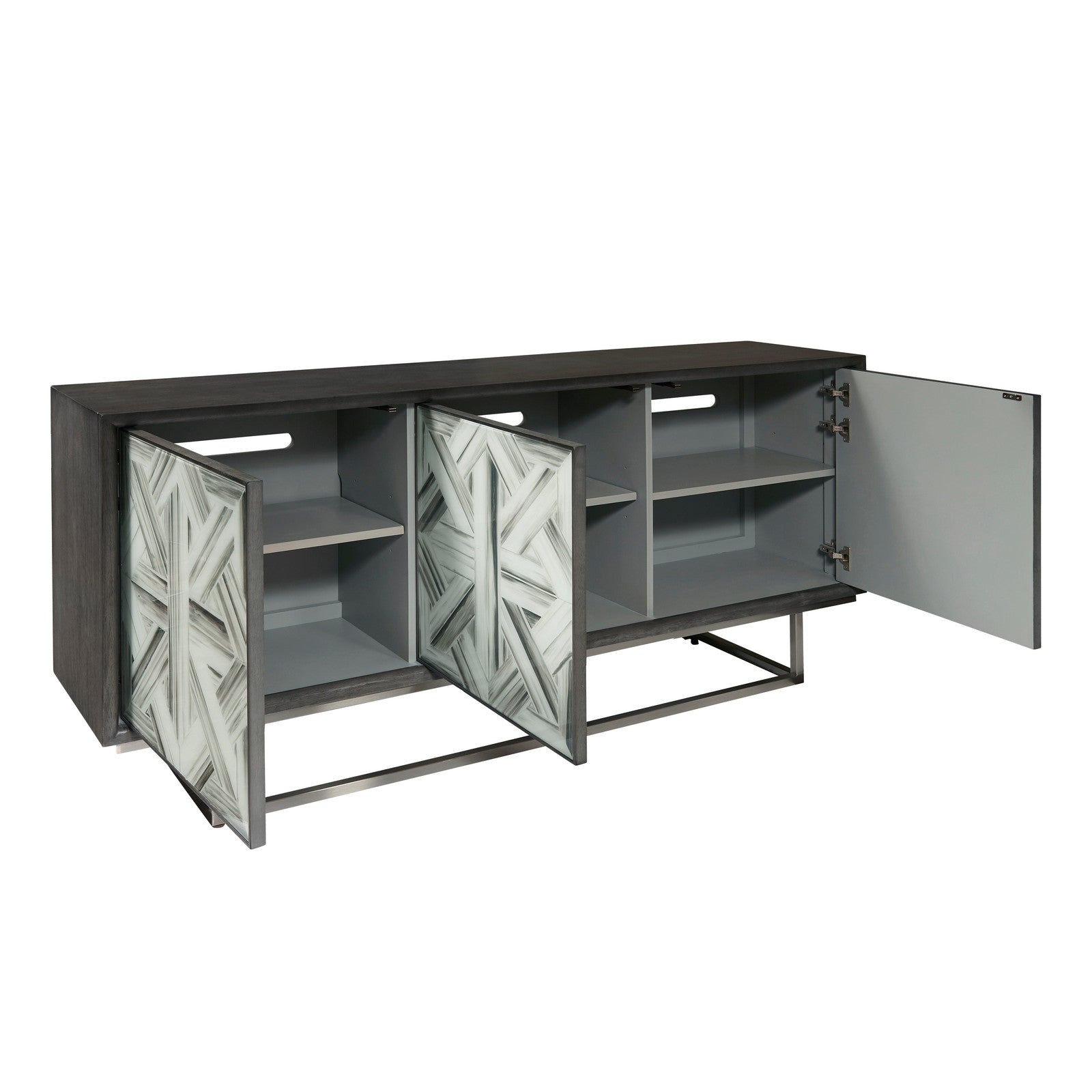 Pulaski Furniture Hand Painted 3 Door Credenza